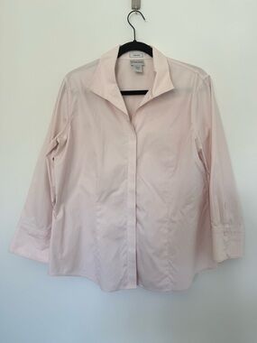 Chico's Light Pink Button-Down Shirt